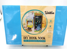 Rolife DIY Book Nook Kit 3D Wooden Puzzle, Bookshelf Insert Decor Sakura Densya