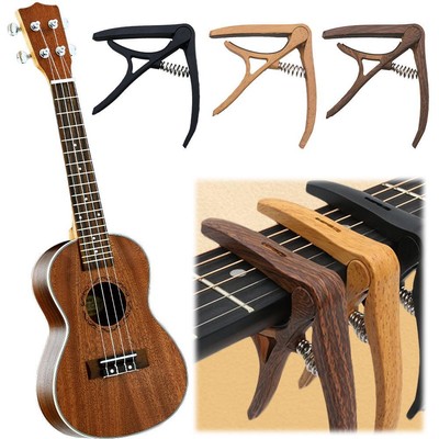 1xCapo Quick Change Guitar Capo    Capo Wooden With 6 Guitar Picks NEW HOT