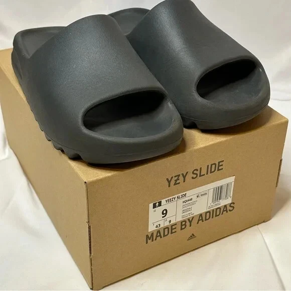 Adidas Yeezy sandalo uomo nero comodo slip on slide taglia 9 us intime ottimeioni