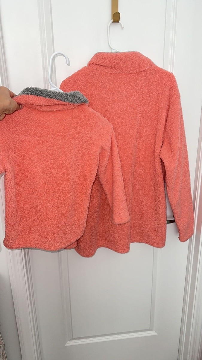 Boutique mommy(XL) and me(XL-6/7), Sherpa zip pull over sweater View 2