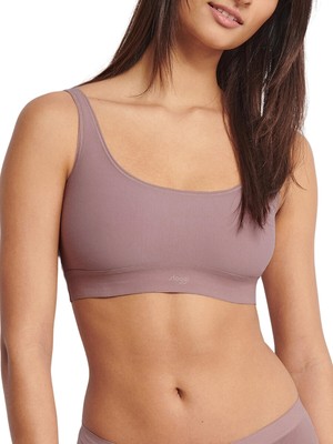 L (14) Sloggi EVER Ease Bralette Non-Wired Pullover Crop Top Thermoregulating