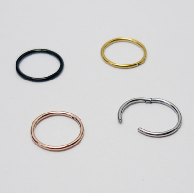 0,8 mm Nasenpiercing Segmentring Nase Ring Nose Ohr Lippen Scharnier Clicker
