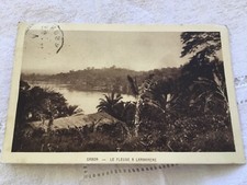 Old postcard Gabon - The river in Lambane - 