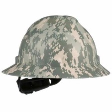 MSA 10104254 Type 1 Class E Camouflage V-Gard Green Hard Hat W/ Suspension