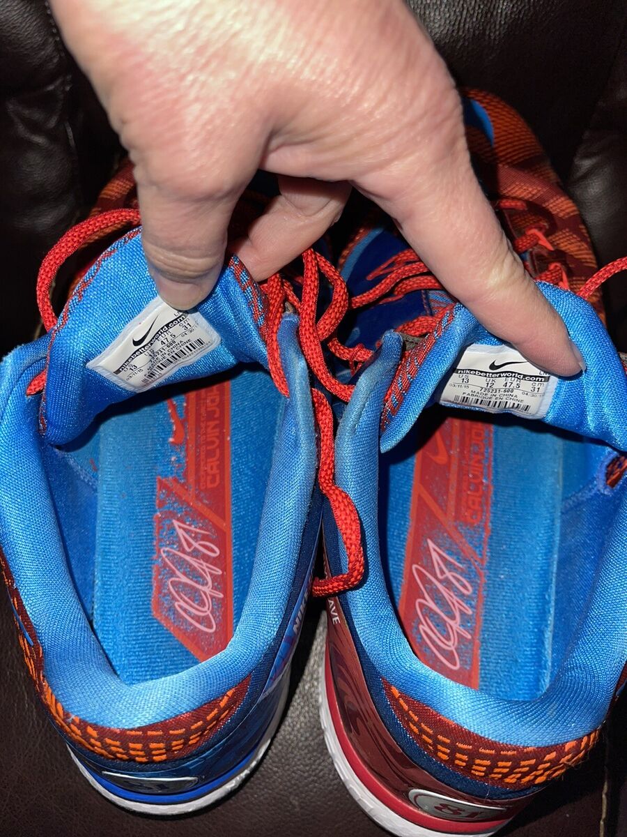 Nike Flyweave Trainer CJ3 Shoes Calvin Johnson Red Blue Nike Flyweave Trainer CJ3 Shoes Calvin Johnson Red Blue