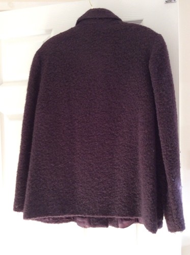 Wool Jacket Fully Lined By Luis Civit Of Barcelona Size 44 Ins Chest Aubergine - Picture 6 of 10