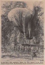 Burst German Balloon - WW1 Military - 1917 - Historical Photograph ~13x18cm