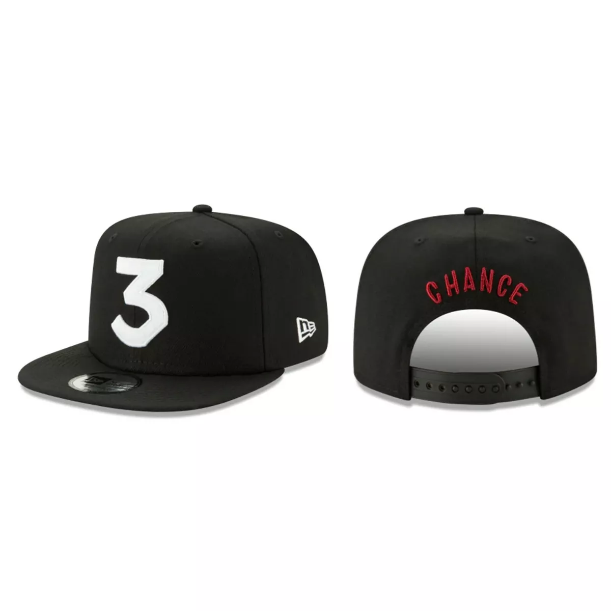 Chance the Rapper '3' Logo 9FIFTY Adjustable Snap-Back New Era Cap - Black
