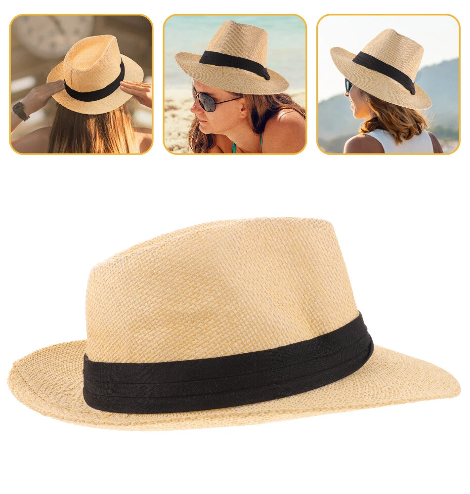 sun hat wide straw hat Hat Floppy Beach Hats Mens Visor Hat Sun Hats