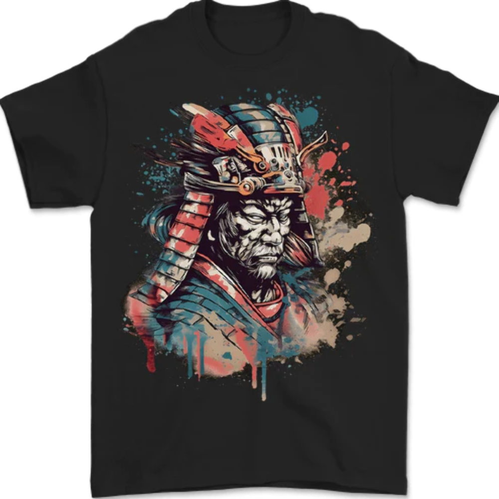 Samurai Elder Fantasy Warrior Bushido Ronin Mens T-Shirt 100% Cotton