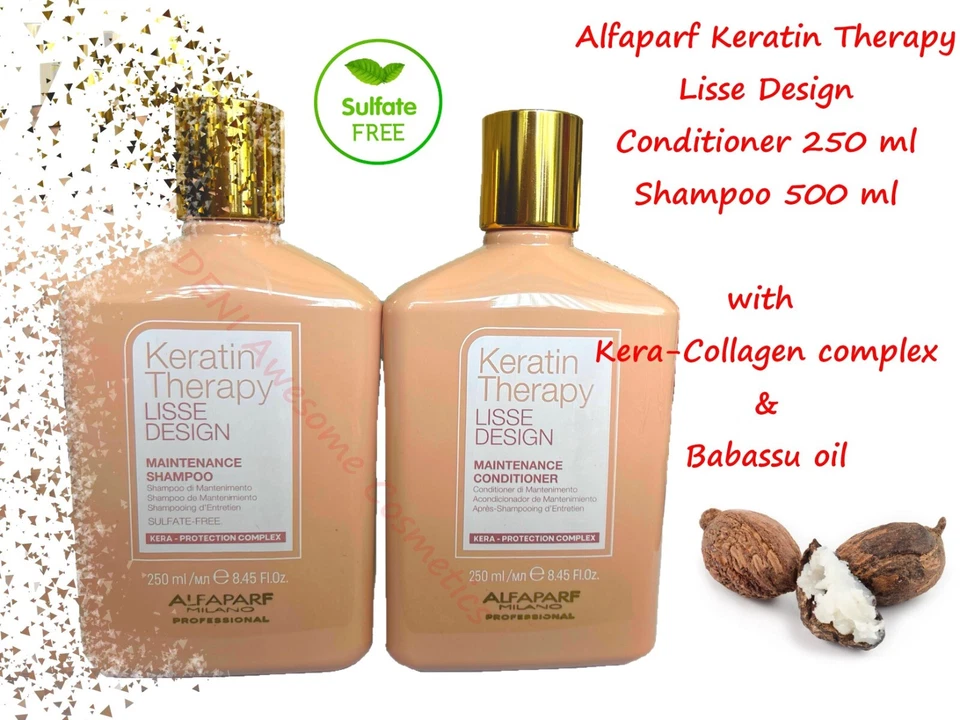 ALFAPARF MILANO Alfaparf Lisse Design Keratintherapie Pflege Shampoo & Conditioner 250ml