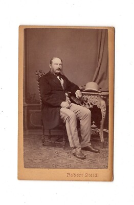 Robert Steidl CDV Foto Feiner Herr - Bruck an der Leitha 1860er