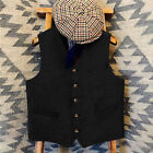 <!--F#f_0-->Classic Mens Vintage Herringbone Vest Tweed Waistcoat Retro Wedding Wool Hunting<!--F/-->