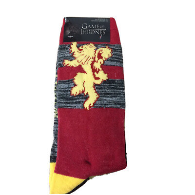 HYP Game Of Thrones 2 Pair Pack Men s Novelty Crew Socks Size 10-13 New AR225