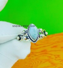Larimar Gemstone 925 sterling silver handmade Gift ring US size 5 to 13
