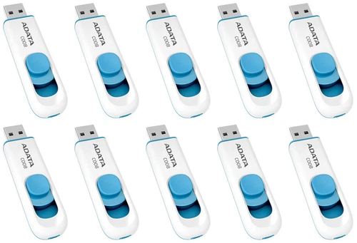 10-Pack Adata AC008-8G-RWE 8GB USB Flash Drive 8 GB AC008-8G-RWE Slider NEW LOT