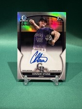 2023 Bowman Chrome 1st REFRACTOR RC ROOKIE AUTO Connor Staine /499 Rockies