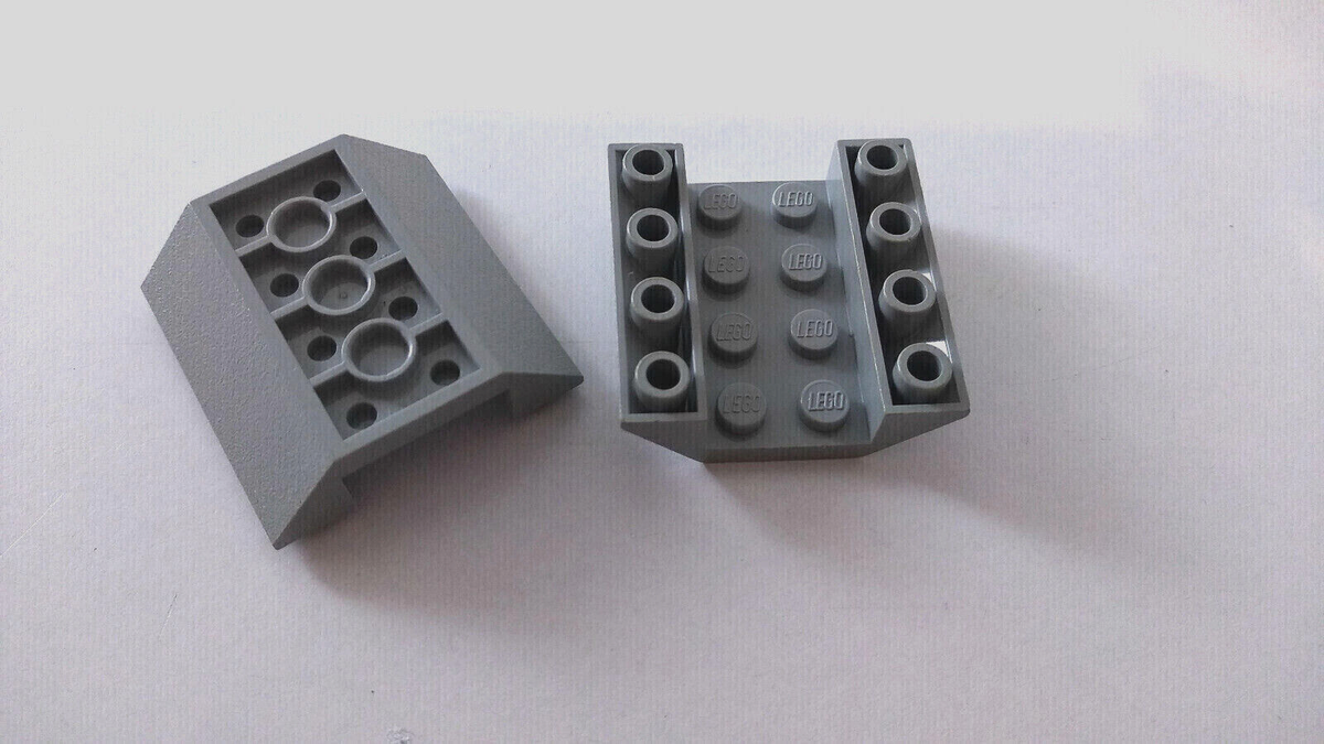 LEGO Parts 4854 Slope Brick 45˚ 4 x 4 Double Inverted Old Light