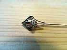 Vintage 10K Stick Pin With Excellent Full Cut Diamond/stamped 10K/copyright mark — photo 6