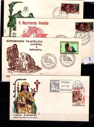 / SPAIN 1976 - 4 FDC - RELIGION - CHILD