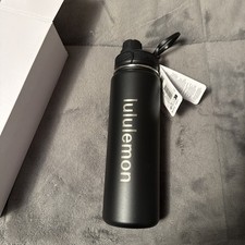 Lululemon Black Back To Life Sport Water Bottle 24oz New With Tag