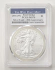 2016-(W) 1 Oz American Silver Eagle  w/Lettered Edge 30th Ann PCGS MS70