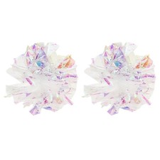 2 Packs Mylar Balls for Cat Toy Dye Free Colorful Crinkle Ball for Kittens and C