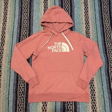 The North Face Womens Pink Logo Pullover Hoodie Sweatshirt Medium M Regular