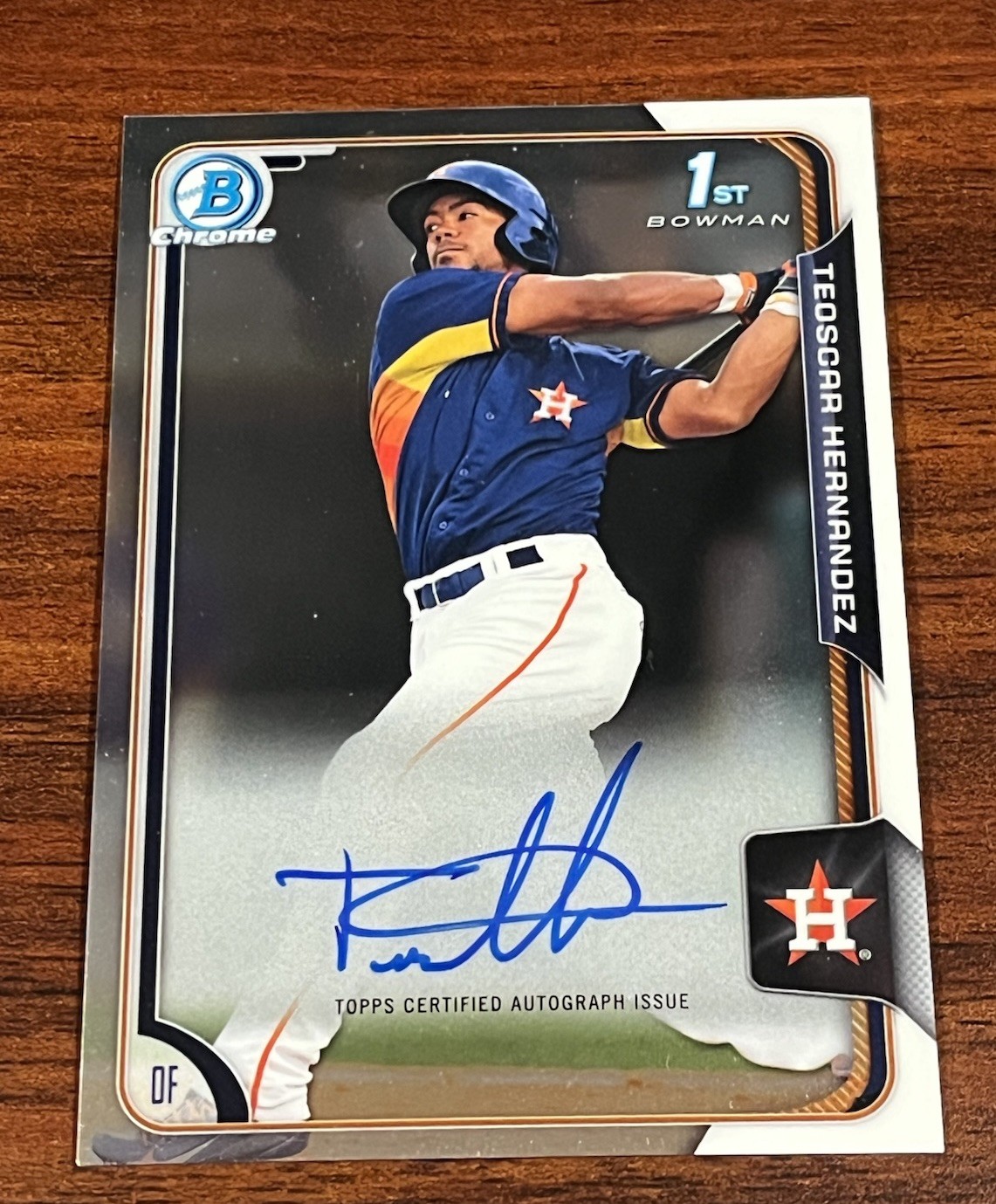 2015 Teoscar Hernandez Bowman Chrome 1st RC Rookie Auto Autographs