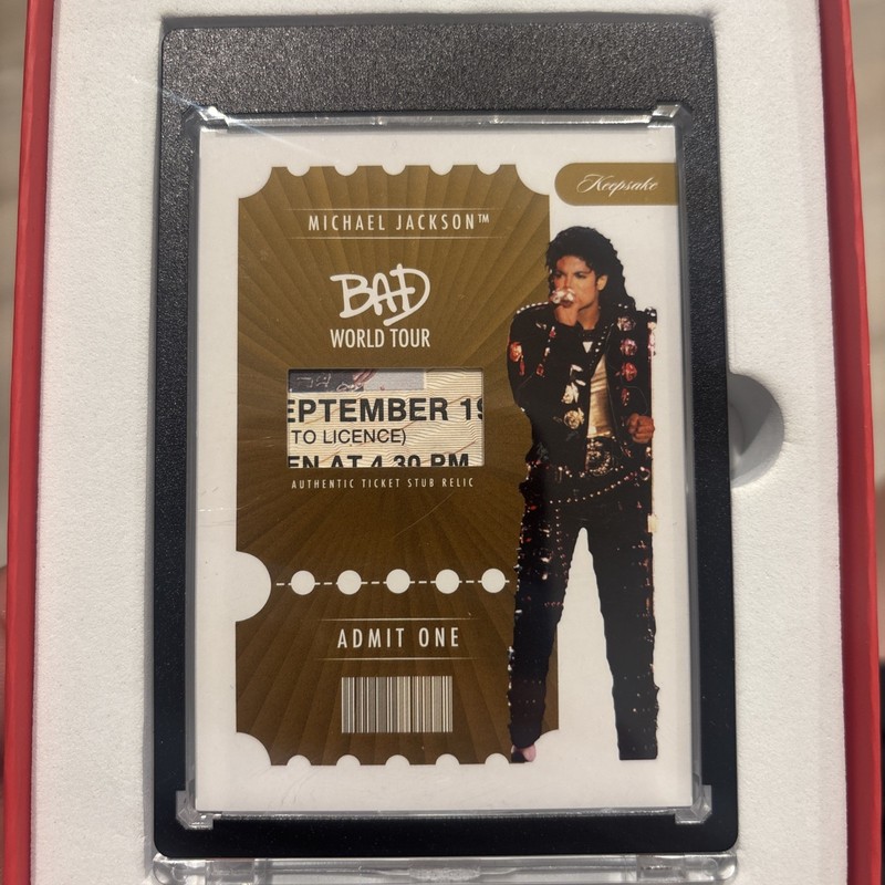 🔥Michael Jackson Gold 6/17 Bad World Tour 2025 Ticket Stub Relic Memorabilia
