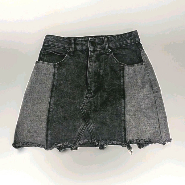 Cotton On 91 A-line Mini Black Denim Jean Skirt Women's Size 8 AU/ 4 US/ 36 EU