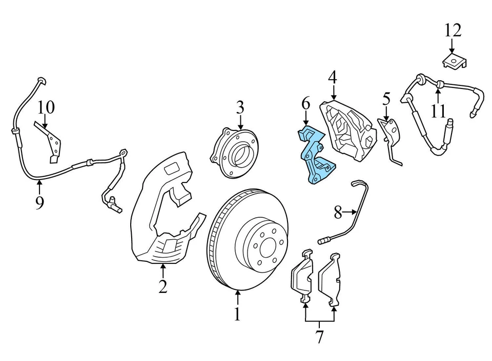 2011-2013 BMW 528I - Front Brake Caliper Carrier / Bracket 6786820 - Image 3 of 4
