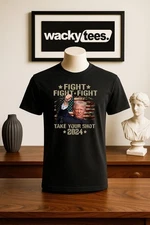 Trump Fight Take Your Shot 2024 America Patriotic Graphic Tee Shirt