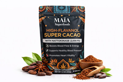 Maïa Superfoods High-Flavanol Super Cacao w/ Nattokinase 30 Servings - Fast Ship