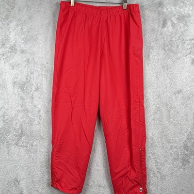 Helly Tech Hansen Nylon Utility Pants Mens M Red Outdoors Side Zipper Hiking