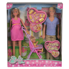 Juego de muñecas Steffi Love Happy Family - Steffi, Kevin & Baby con accesorios jugar
