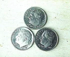 4 Circ. proof Roosevelt dimes-1970, 1981, 2002,2017.  Very nice shape