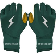 NEW Bruce Bolt Original Series Long Cuff Batting Gloves - Green Reg/Adult Small