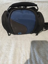 Qpaq Torba na aparat fotograficzny + pasek na ramię, używany doskonały stan, czarny i niebieski