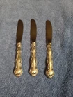 3 Small Gorham Strasbourg Sterling Handles Butter Spreaders