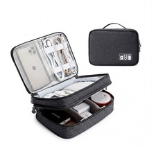 Travel Cable Organizer Bag, Electronic Accessories Case Portable Double Layer...