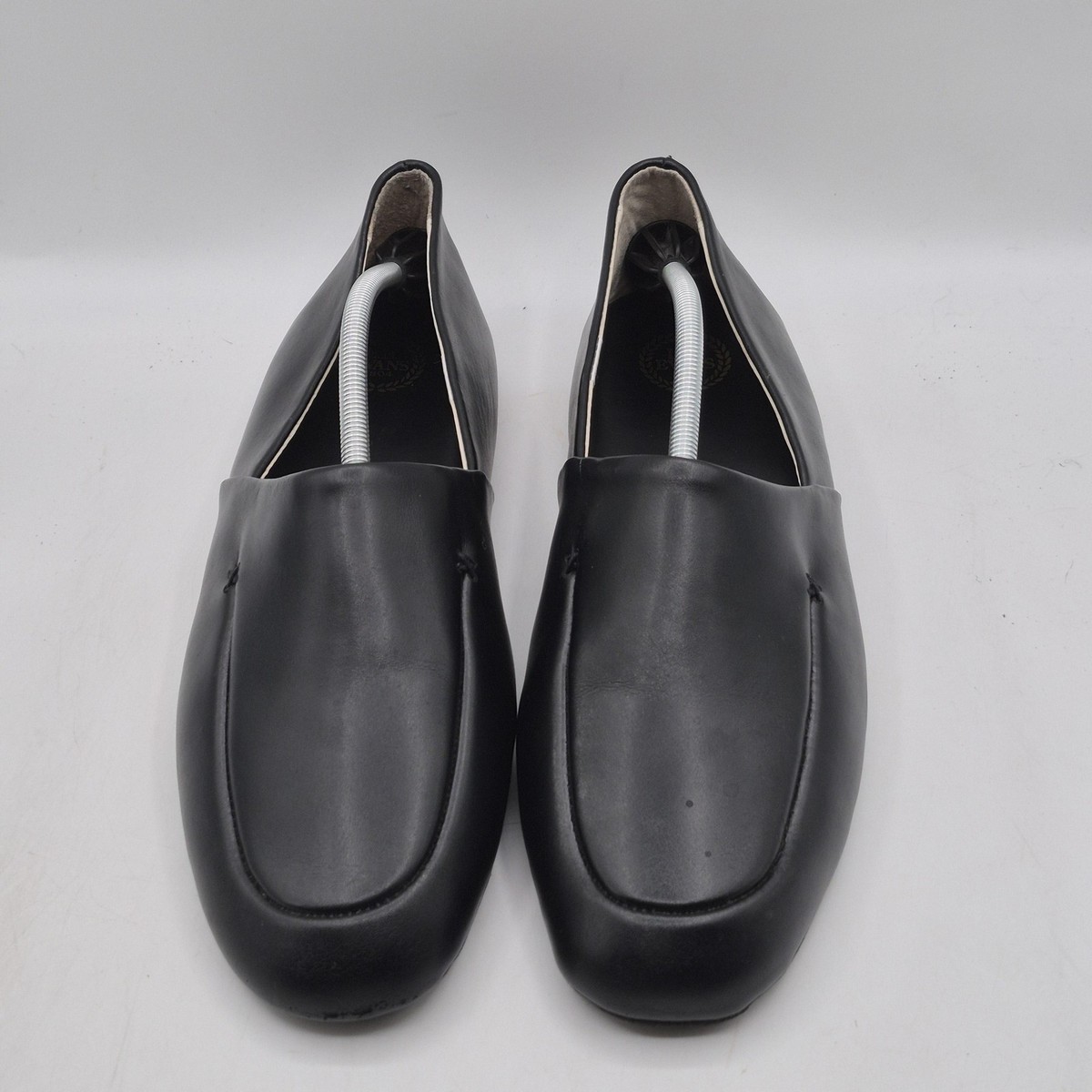 L.B. Evans 2751 Slippers Shoes Mens 14 Black Leather House  display picture 2