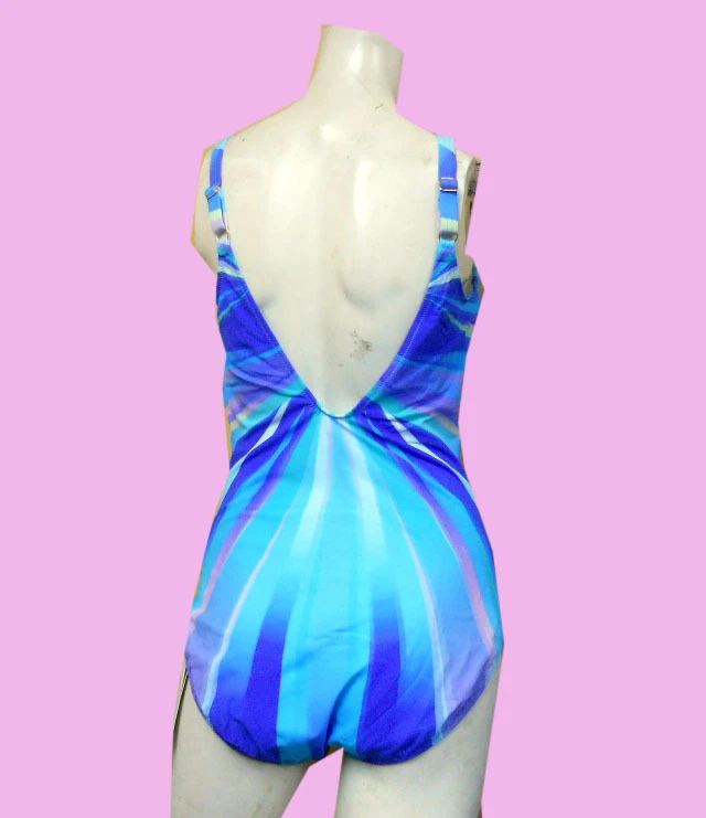 NWT GOTTEX by GOTTEX Seraphine BLUE AND GREEN Swimsuit BATHING SUIT 1pc sz - 8 - Image 4 of 4