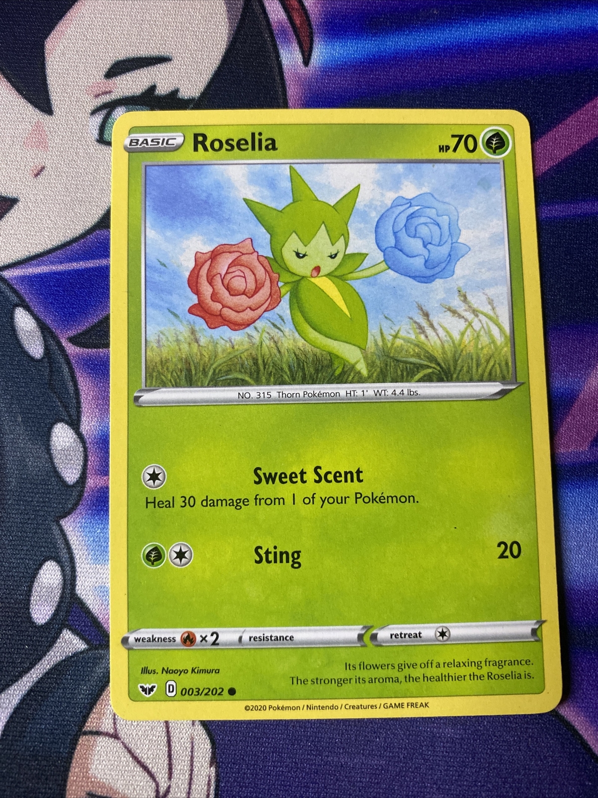 Pokemon TCG Sword and Shield Base Roselia 003/202