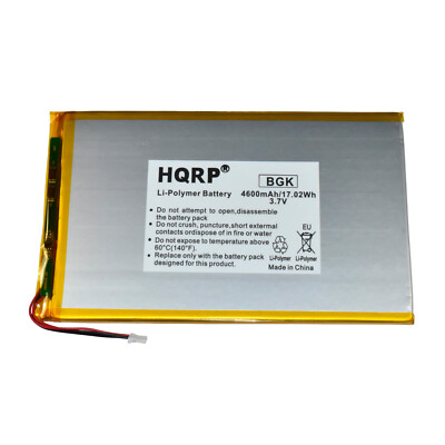 HQRP 3.7v 4Ah 4500mAh Battery Works with RCA CAMBIO W1162 11.6'' Tablet PT2870121