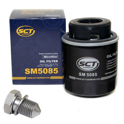 Ölfilter SM 5085 Ölablassschraube für Audi A1 A3 Seat Leon Skoda Rapid VW Passat