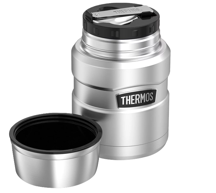 Thermos Stainless King 16 Ounce Food Jar with Folding Spoon, Matte