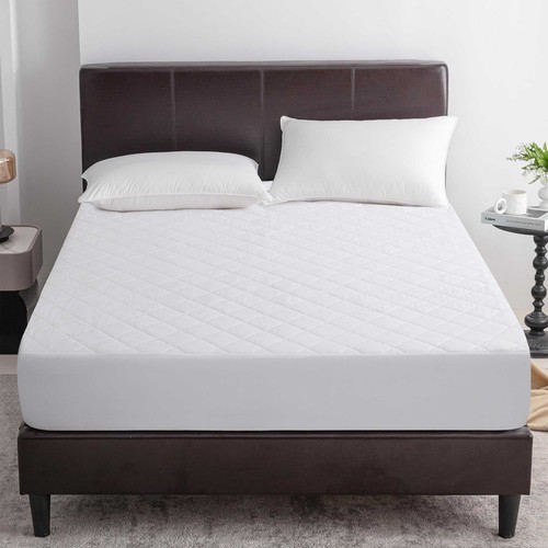 Extra Deep Quilted Mattress Bed Protector Fitted Sheet Cover Double King Size UK - Picture 2 of 8