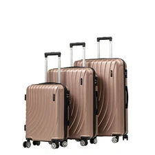 3 Piece Luggage Set Expandable ABS Durable Suitcase w/ TSA Lock Double Wheels