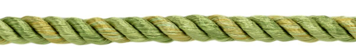 Twisted 3-ply Rope Cord Trim, Color# PR12 - Lemongrass Green [8 Yards]